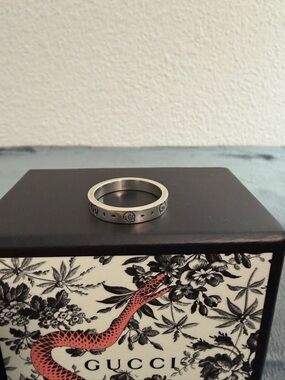 Brand New Gucci Ghost Sterling Silver 925 Costume Ring Size 25 (US 11)